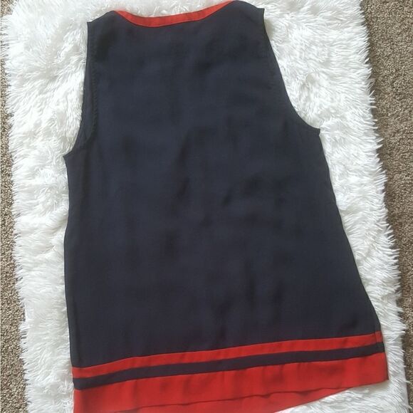 41 Hawthorne Sleeveless Blue Red Trim Top Size Medium - Picture 5 of 6